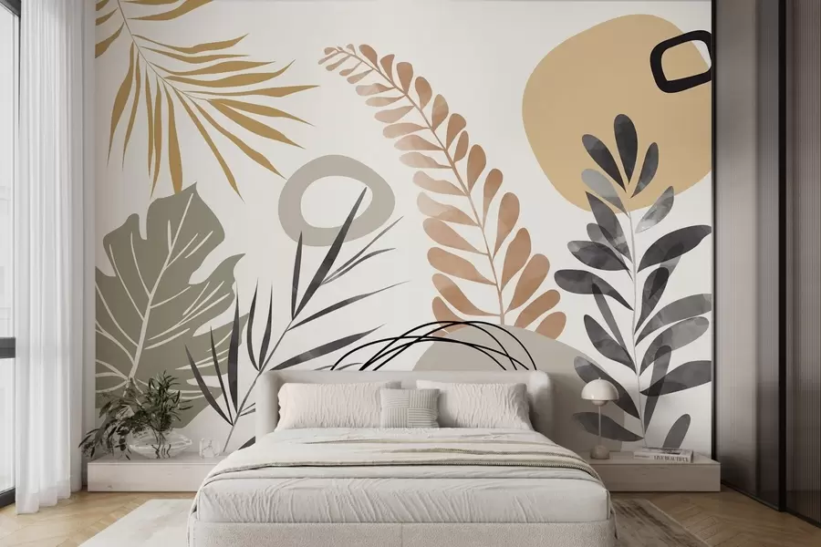 Wall Mural Photo Wallpaper Abstraction with vegetation w05137