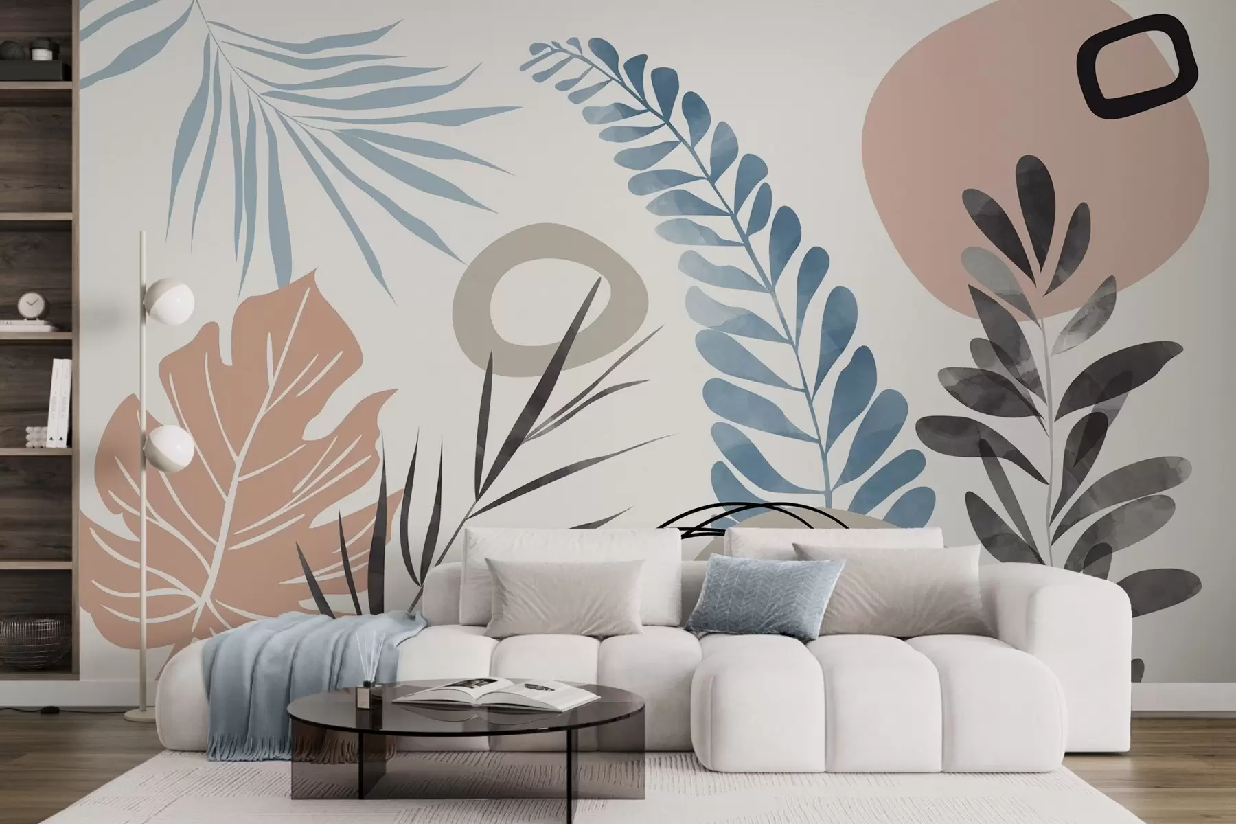 wall murals Abstraction with vegetation w05137v1