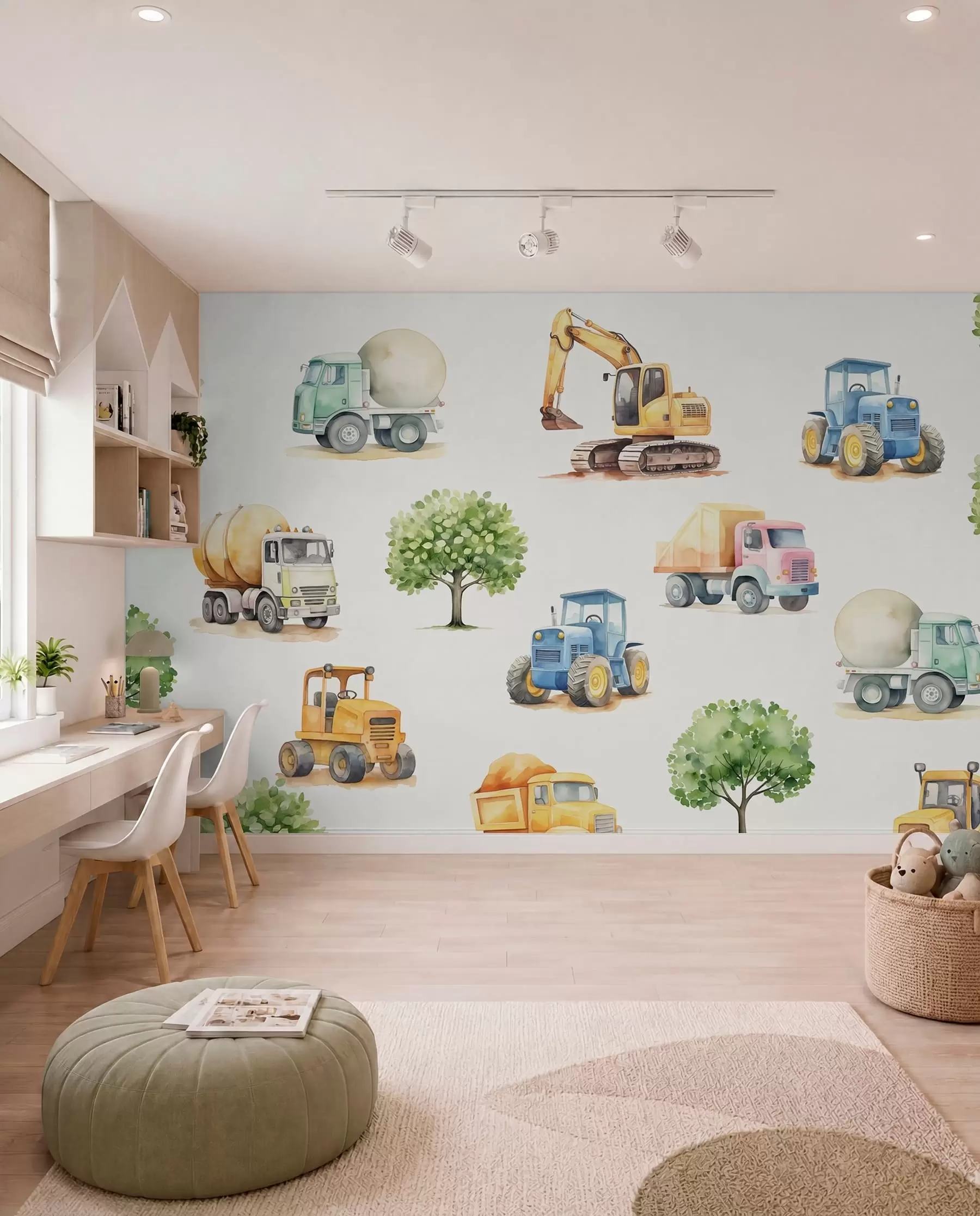 Wall Mural Photo Wallpaper Little Construction Crew w05139