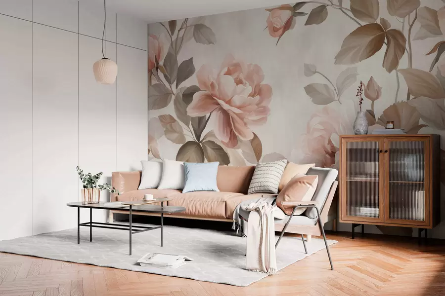 wall murals picturesque roses in the style of oil painting w04873