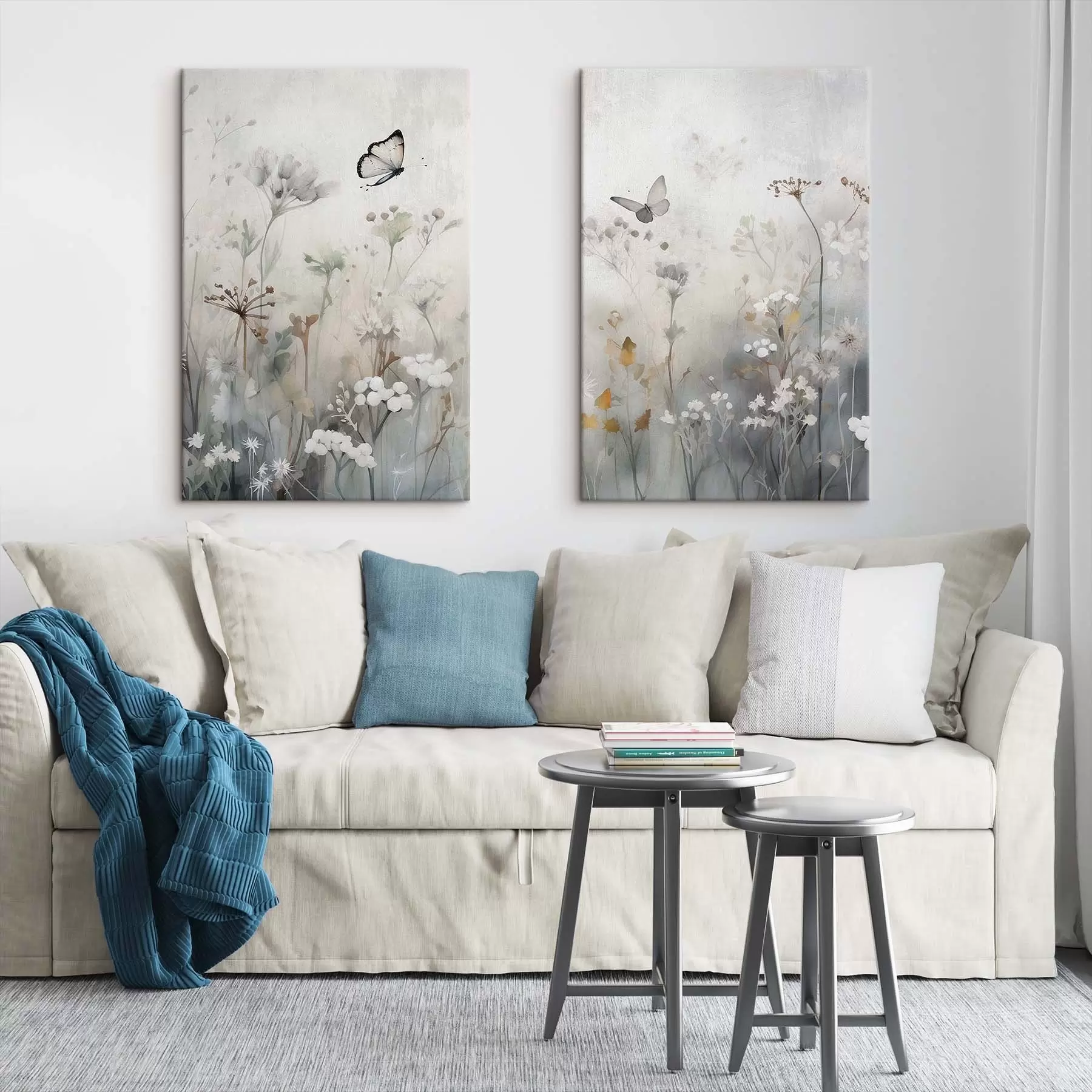 wall murals Butterflies and wildflowers m01072