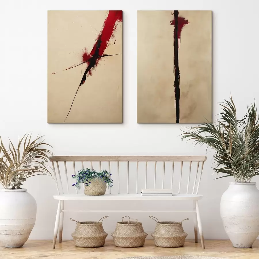 murales Abstracción roja m01215