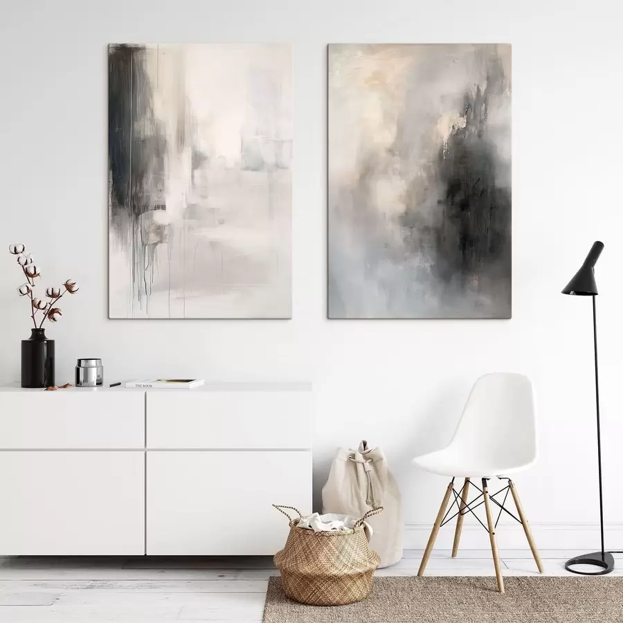 wall murals Abstract composition in neutral tones m01216