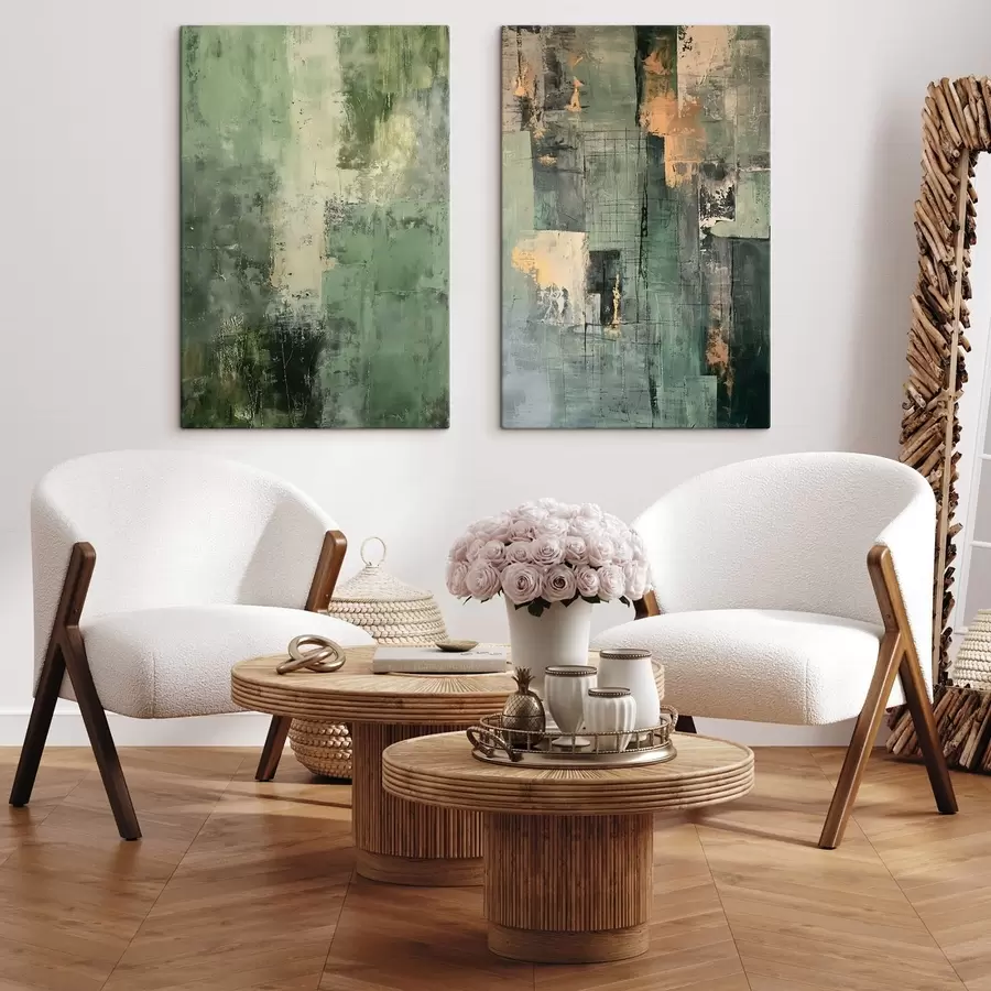 wall murals Green abstraction m01230
