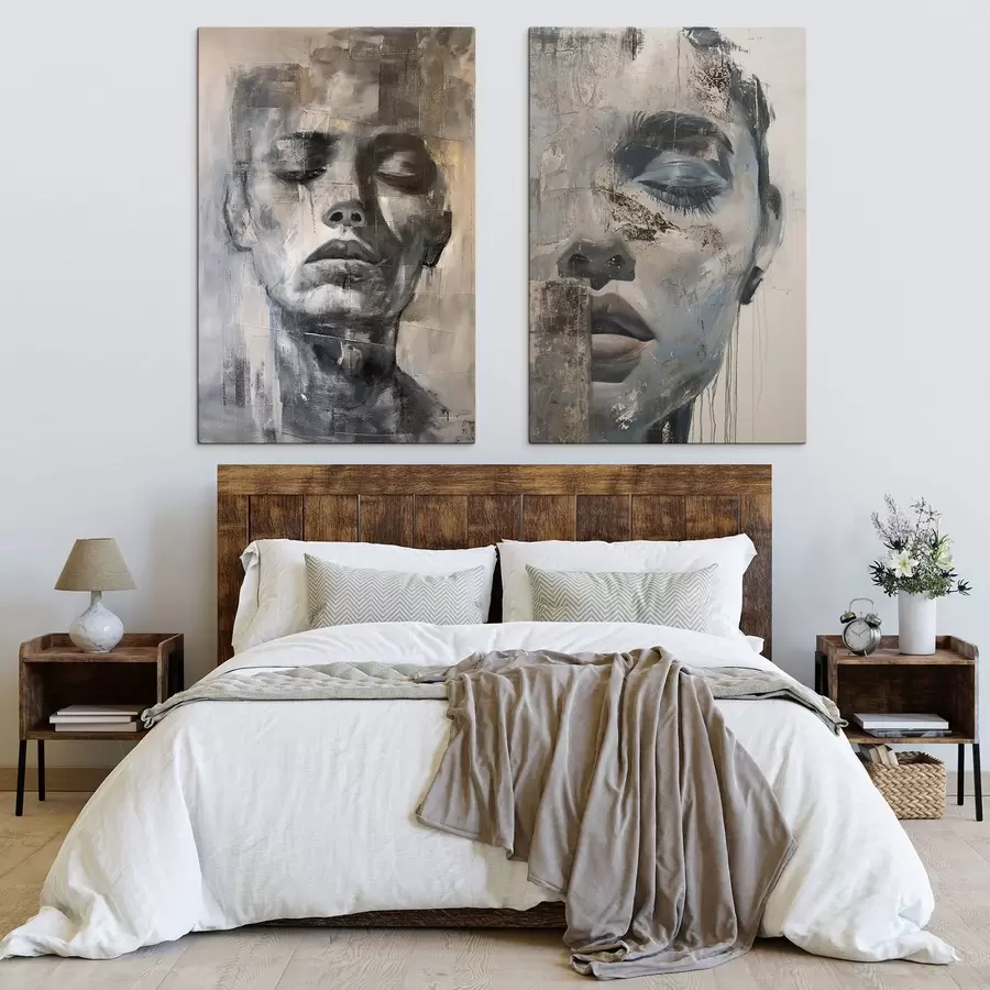 wall murals Contemporary abstract female portrait m01232