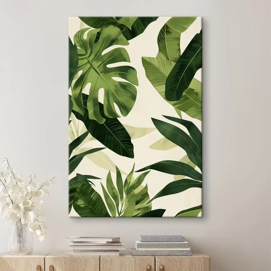 wall murals Delicate leaves s47456