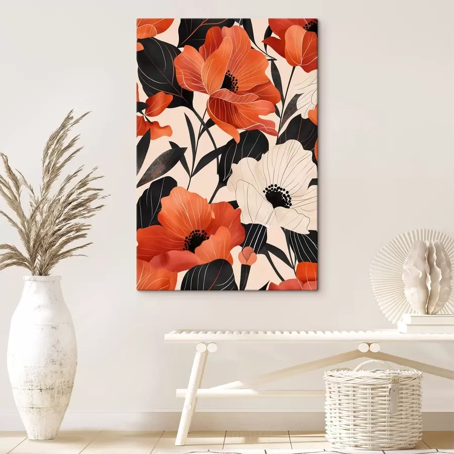 wall murals Large colorful flowers s47469