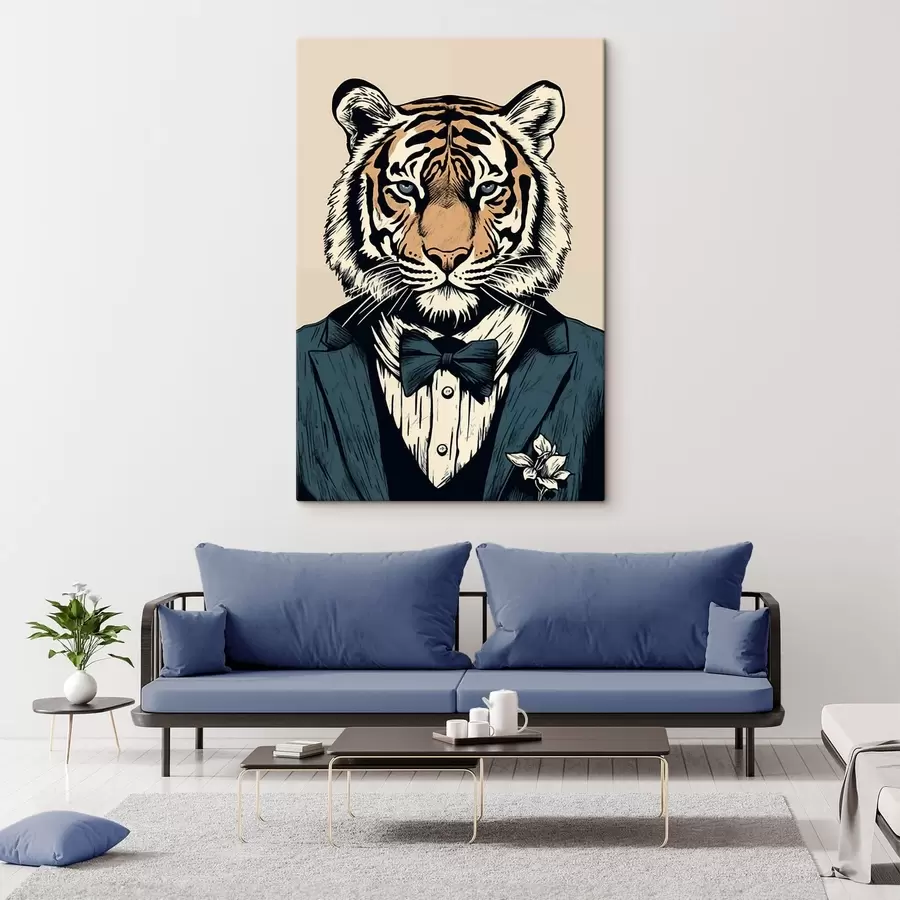 murales Tigre con traje s47483