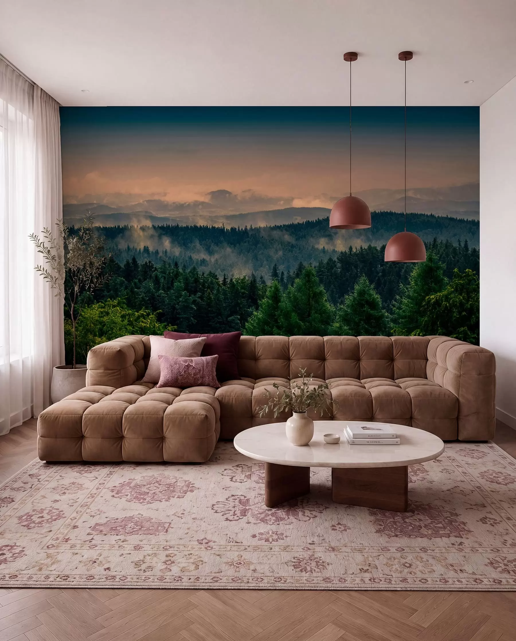 peintures murales Arbres d'arbres dans le brouillard u72174