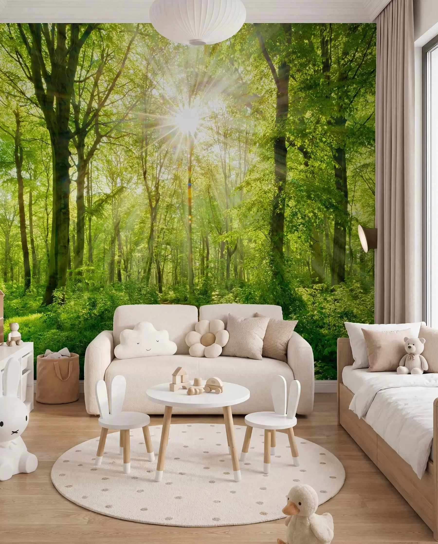 peintures murales Sentier sous les branches u22252