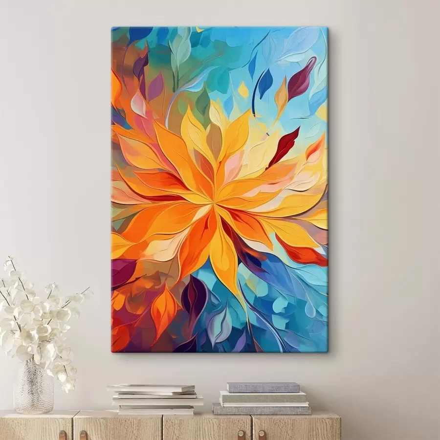 wall murals Abstract flowers, imitation oil painting s47445