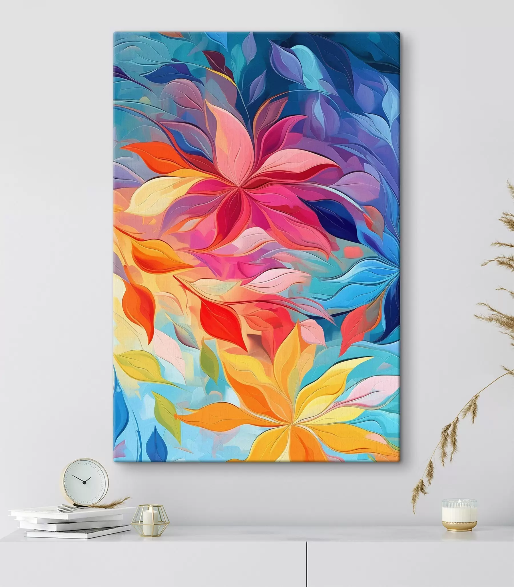 wall murals Abstract flower, imitation oil painting s47446
