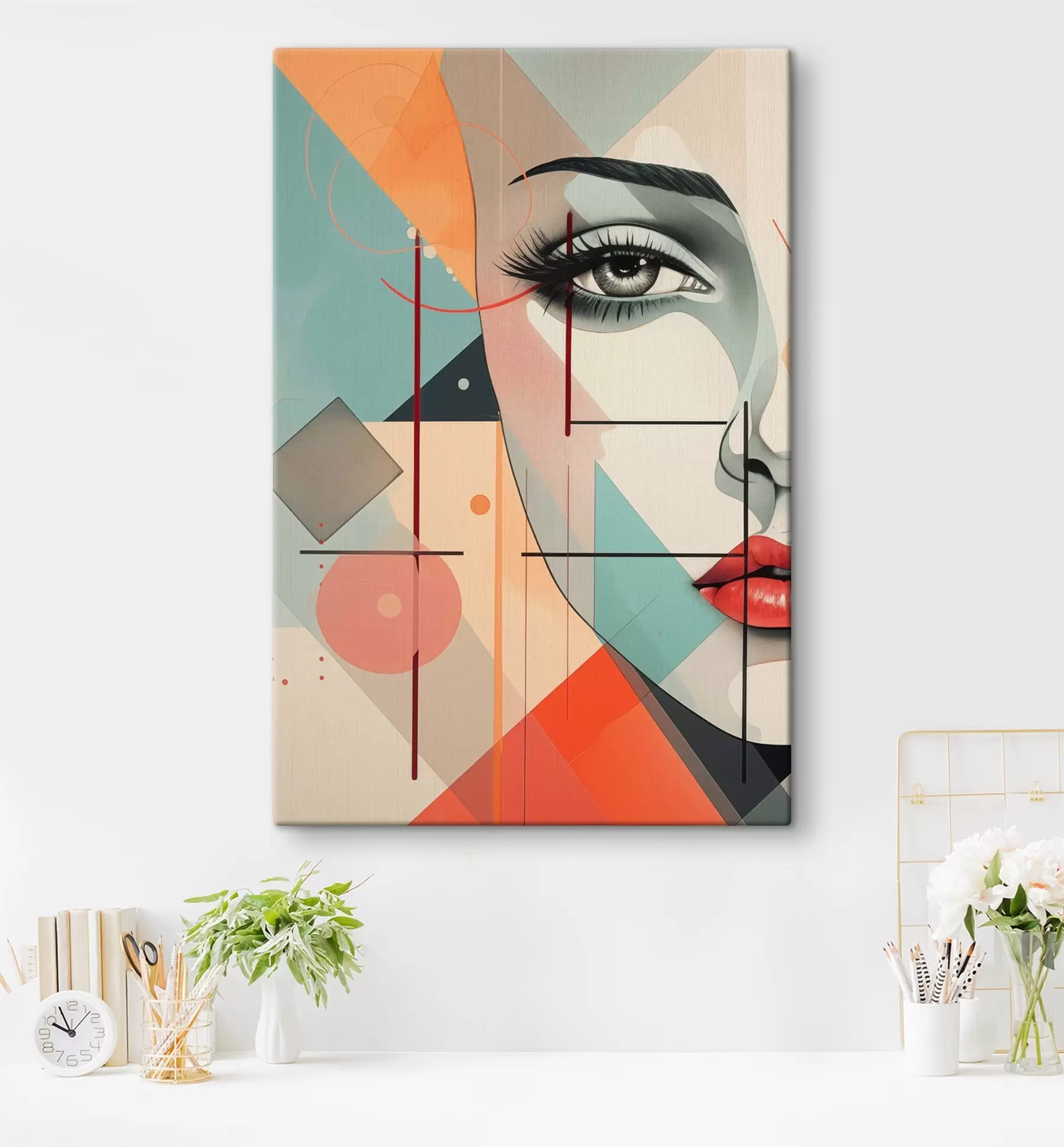 wall murals People, face, geometry s47447