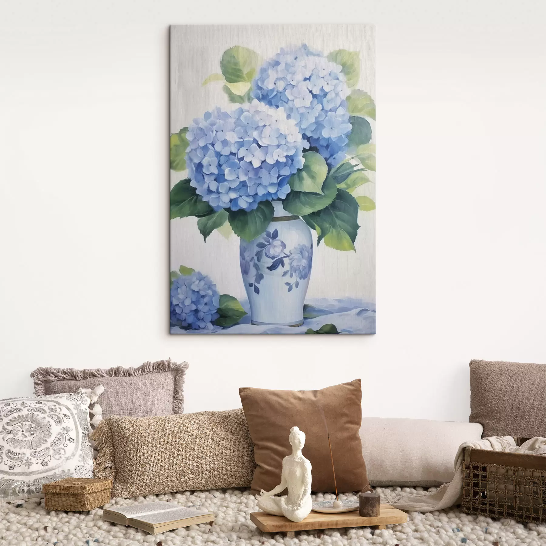 murales Hortensias en jarrón s47361
