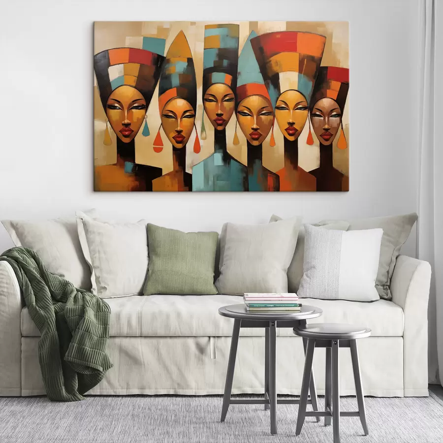 murales Retrato de mujeres al estilo africano s47387