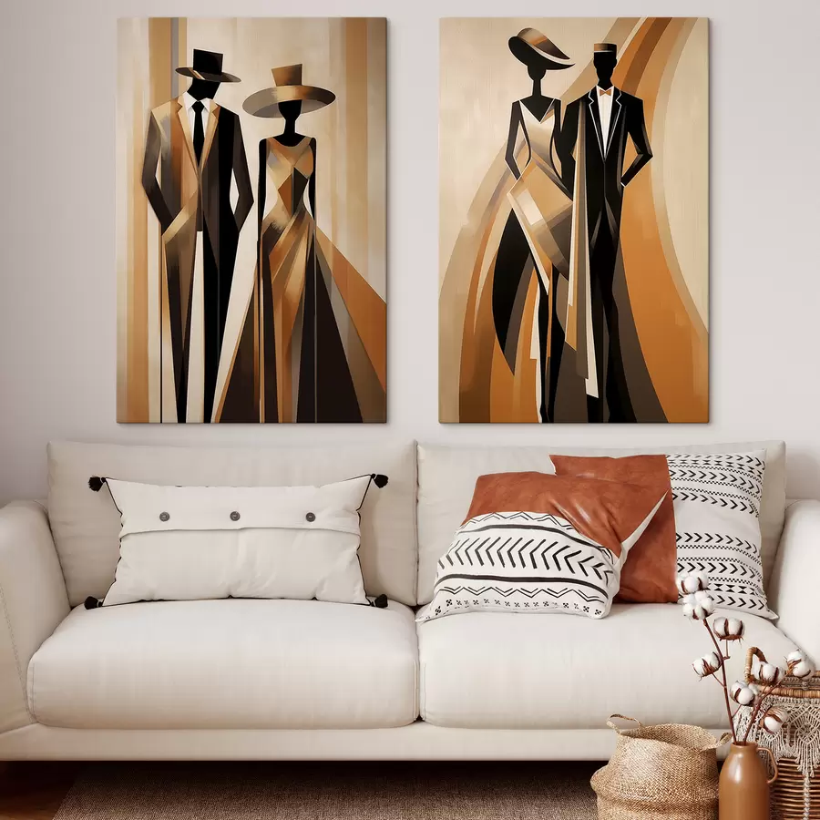 murales pareja abstracta m01200