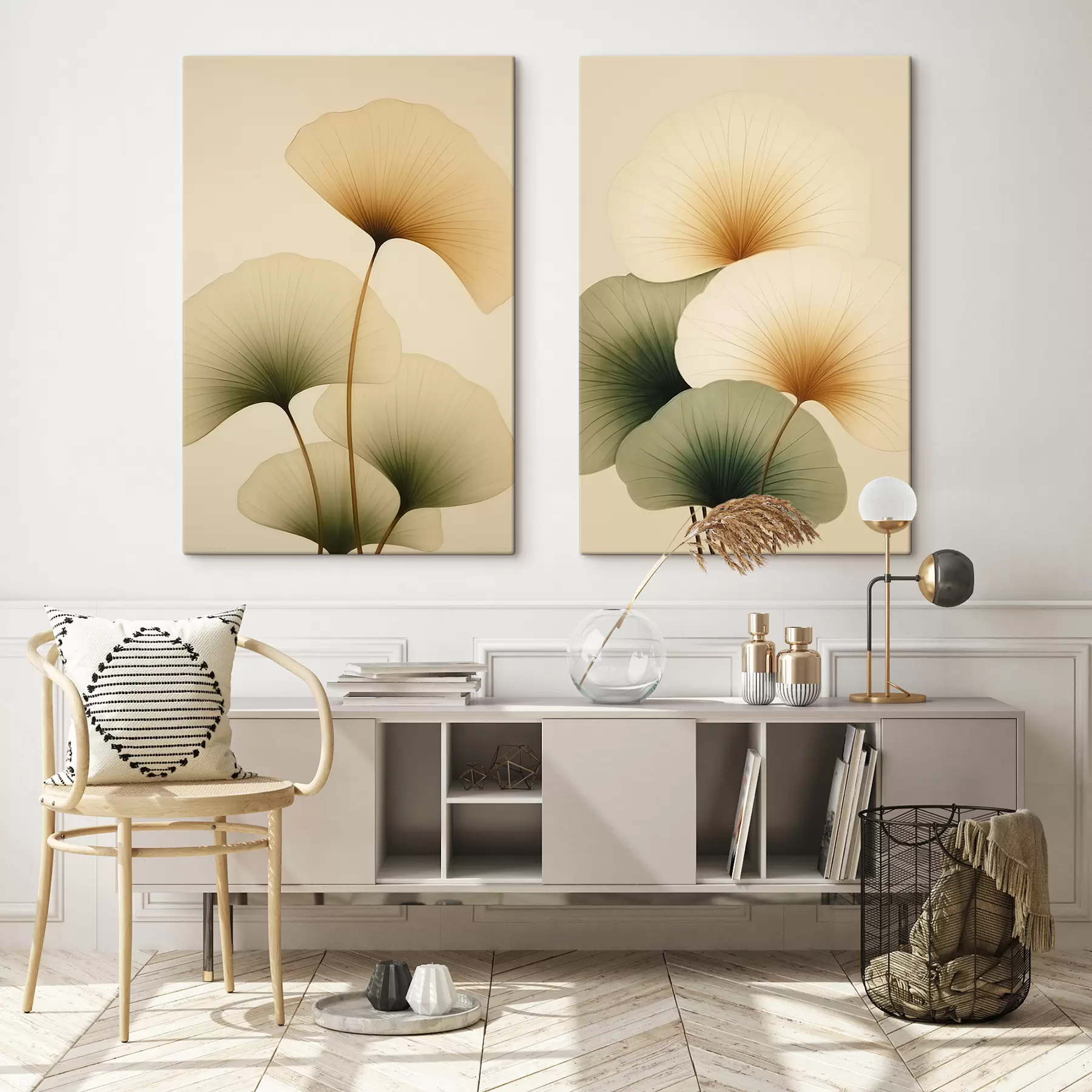 wall murals Ginkgo leaves m01213