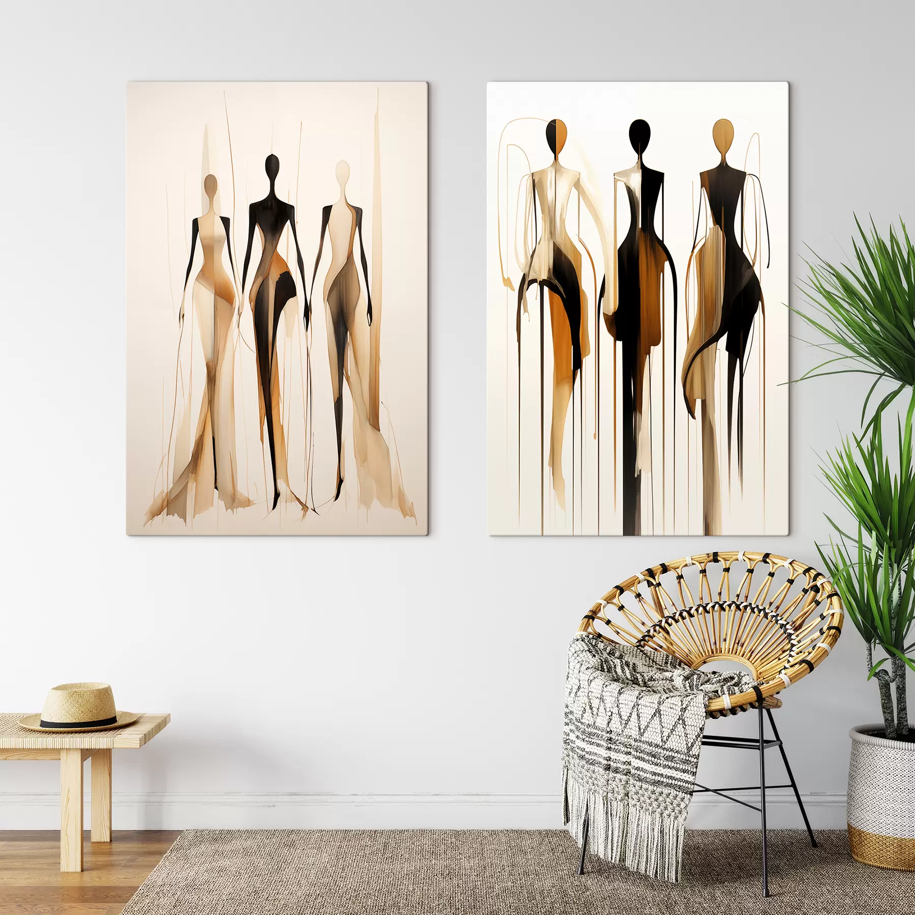 wall murals Abstract silhouettes m01214