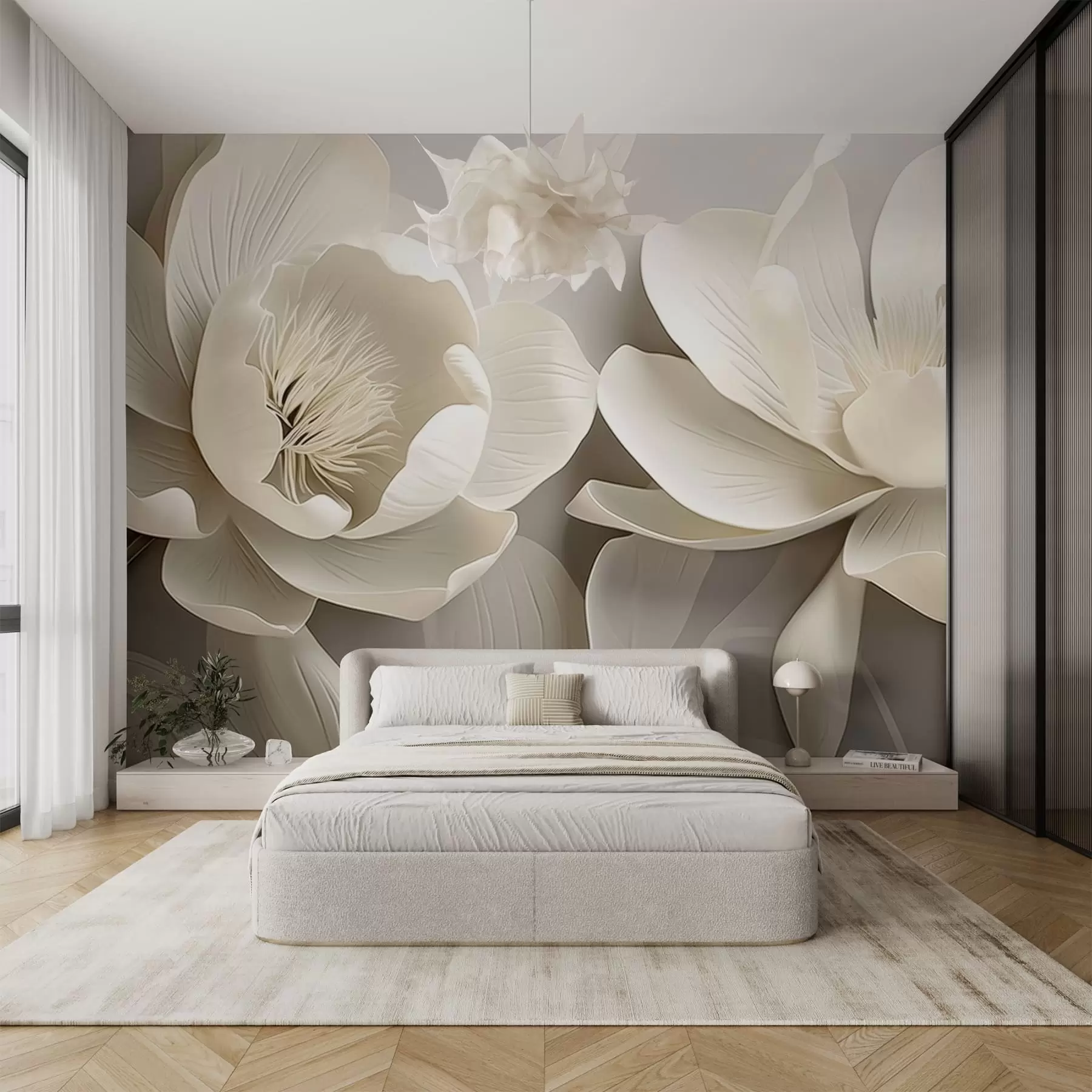 wall murals Fantasy flowers w05105