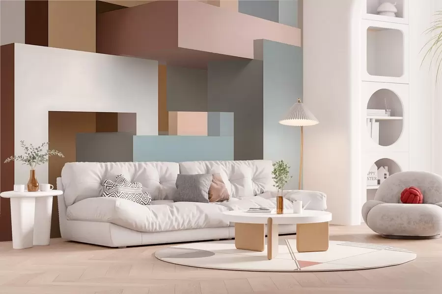 Wall Mural Photo Wallpaper abstract geometry in 3D style w05065