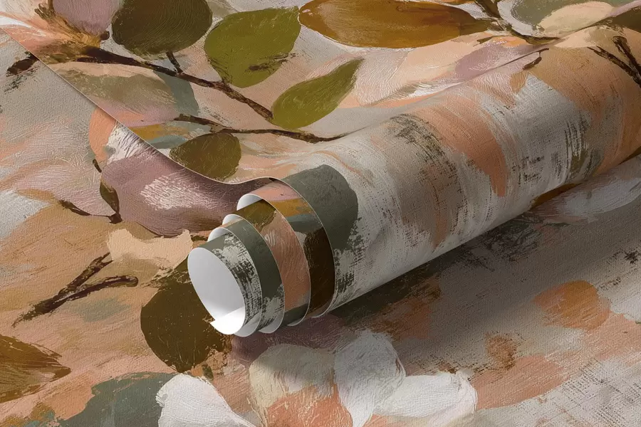 Wall Mural Photo Wallpaper Floral Brushstrokes a00968