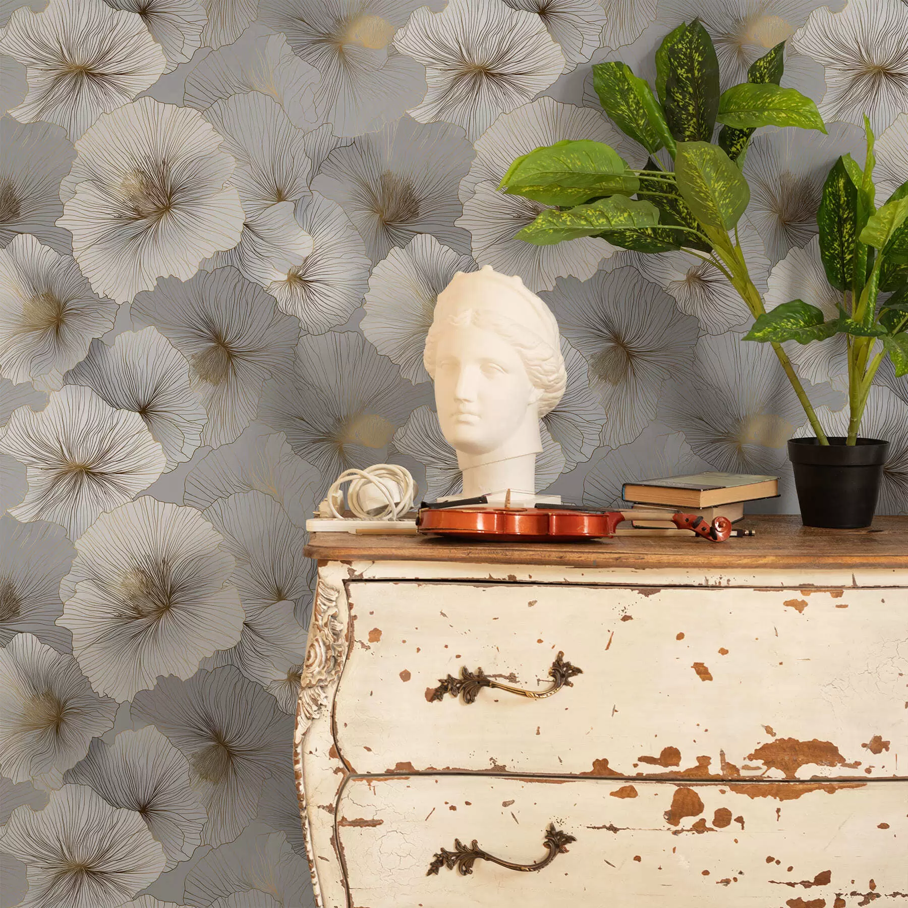 Wall Mural Photo Wallpaper Elegant Florals a00969