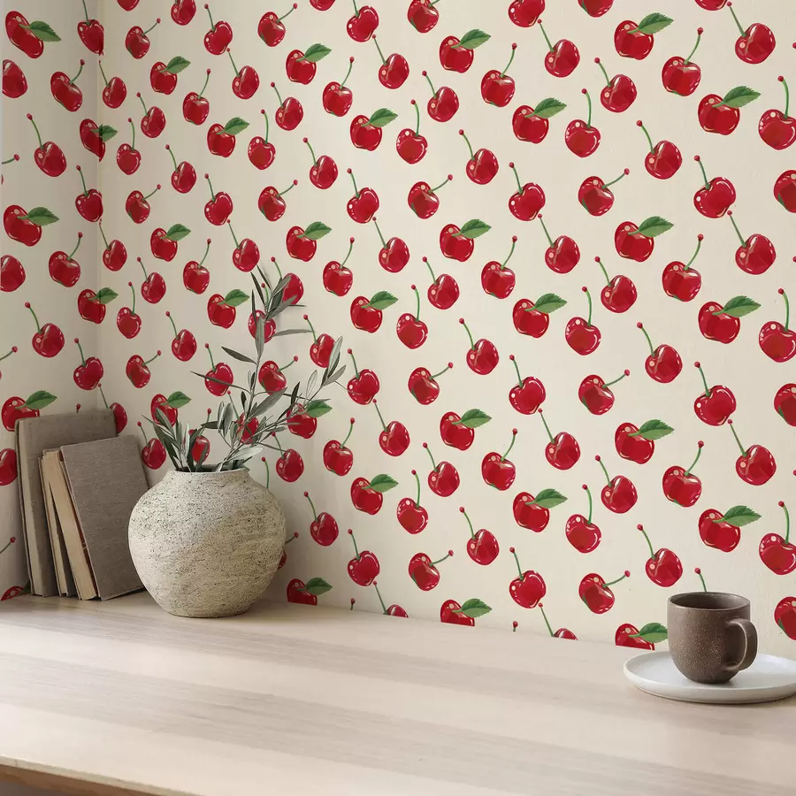 Wall Mural Photo Wallpaper Juicy Cherries a01146