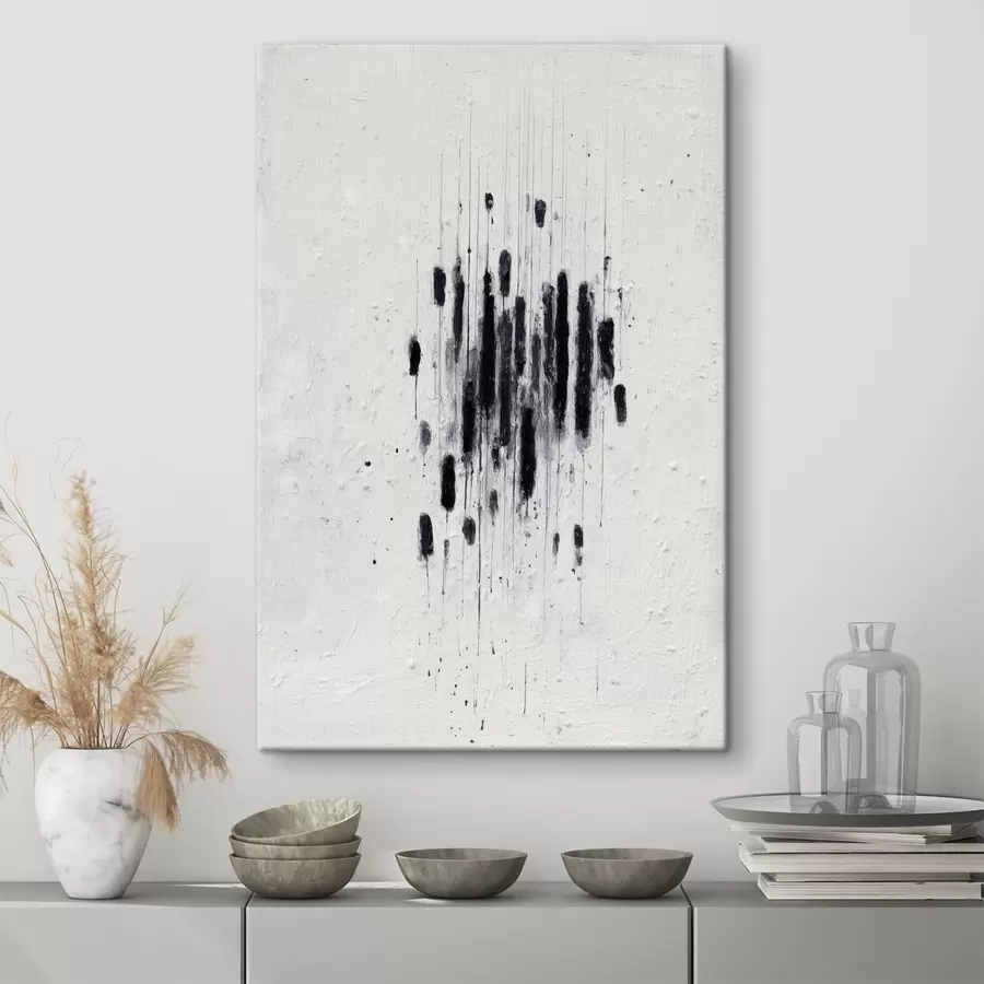 murales Arte minimalista con pinceladas expresivas y bordes difuminados en un estilo pictórico moderno. s46957