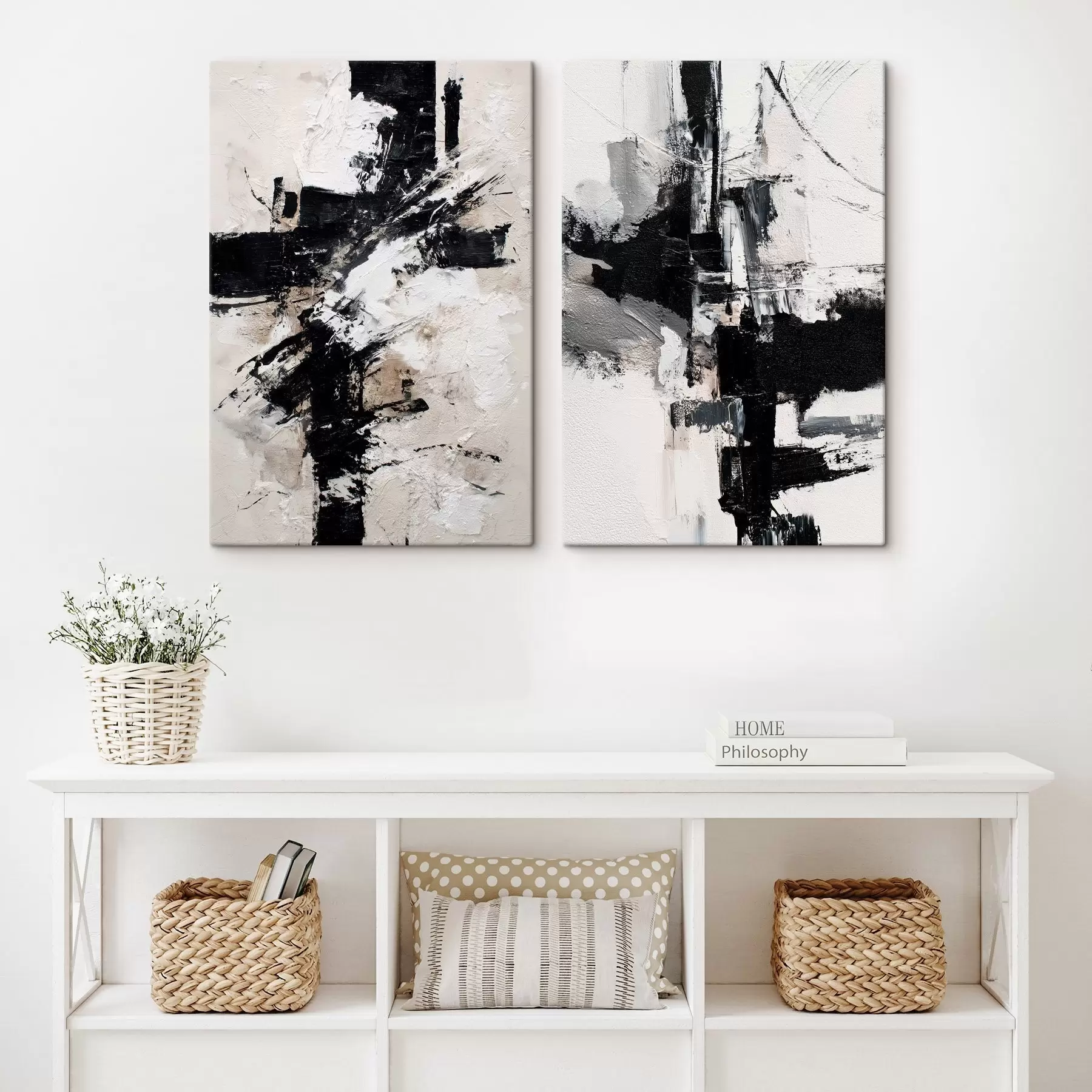 murales Composición minimalista con acentos dinámicos y una imitación de textura en relieve. m01151