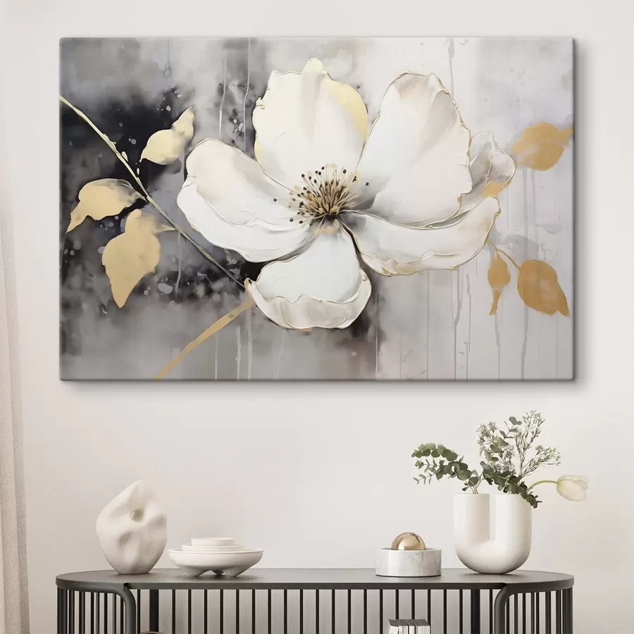 murales Gran flor abstracta s47643