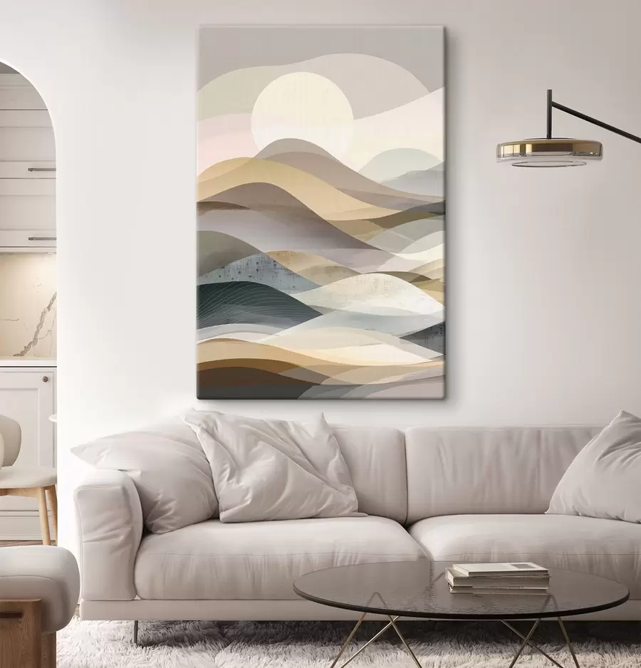 wall murals Abstract mountains, imitation watercolor s47644