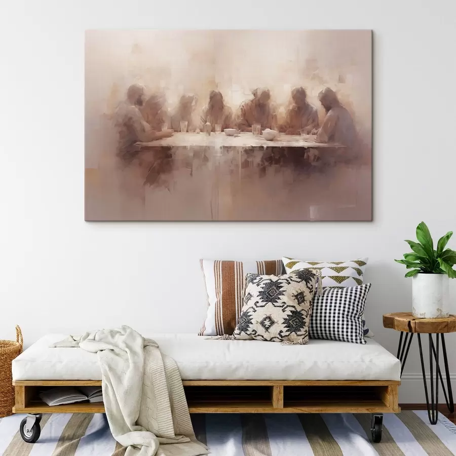 murales Cena en una mesa grande s47671