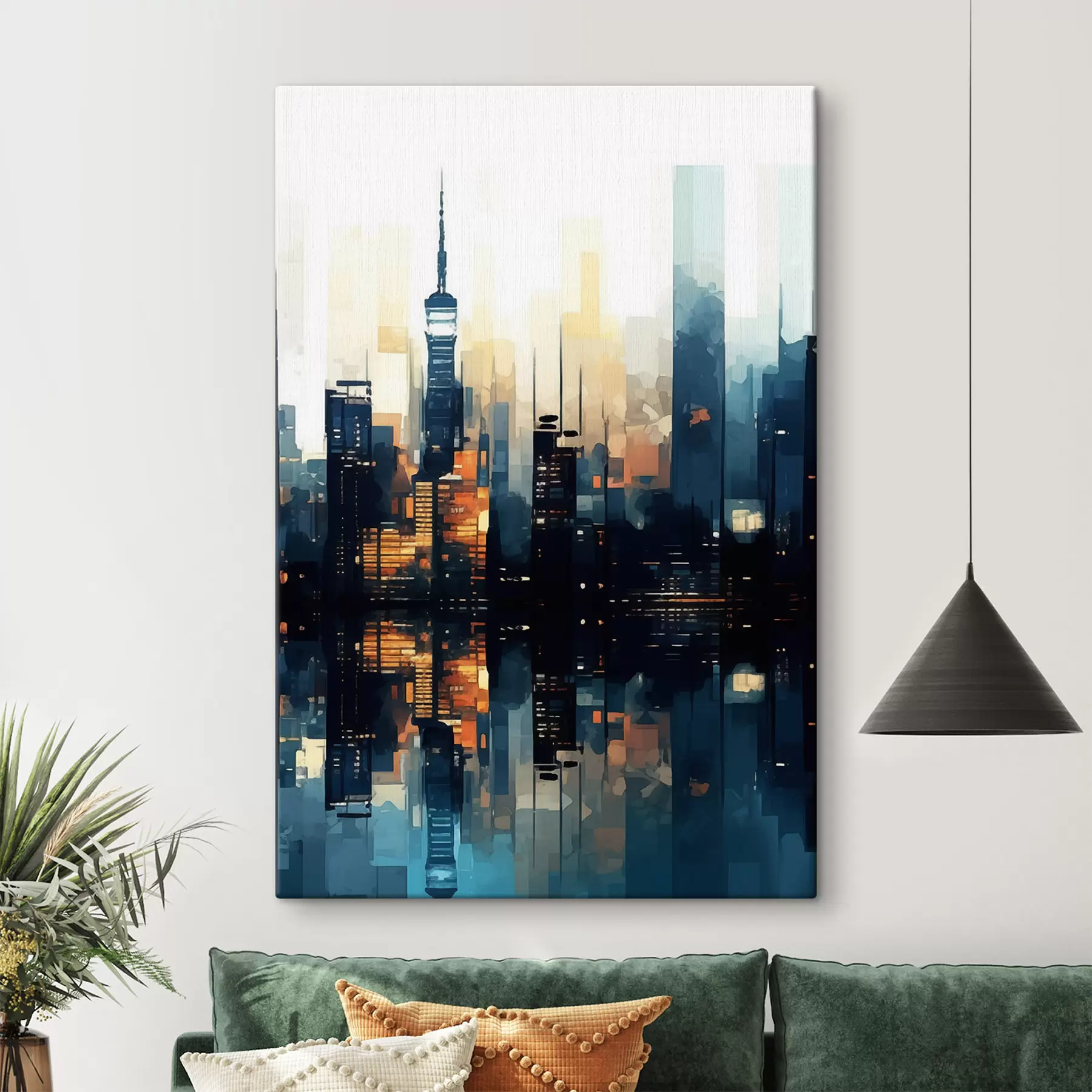 wall murals Evening sunset in a big city s47677