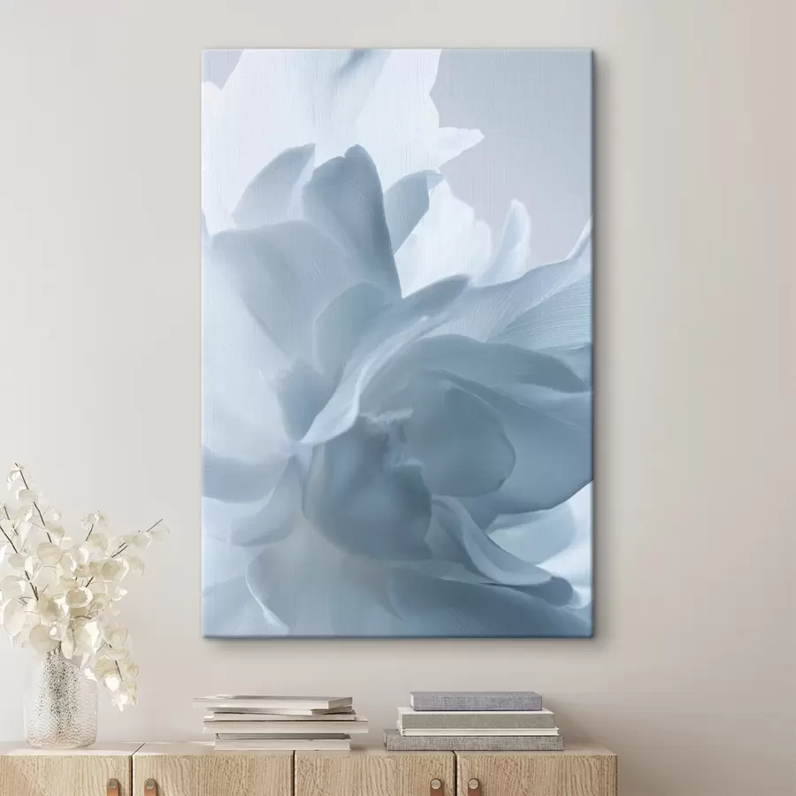 murales delicados pétalos en tonos azules s47691