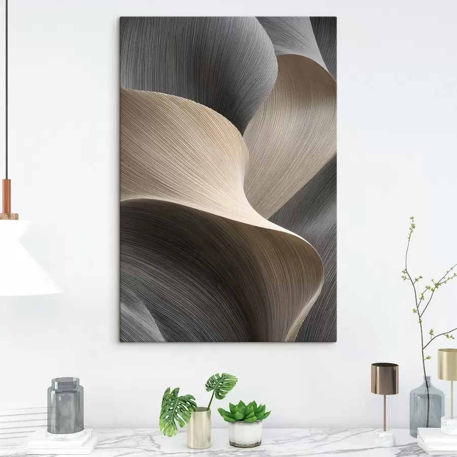 wall murals abstract waves with imitation of volume s47696