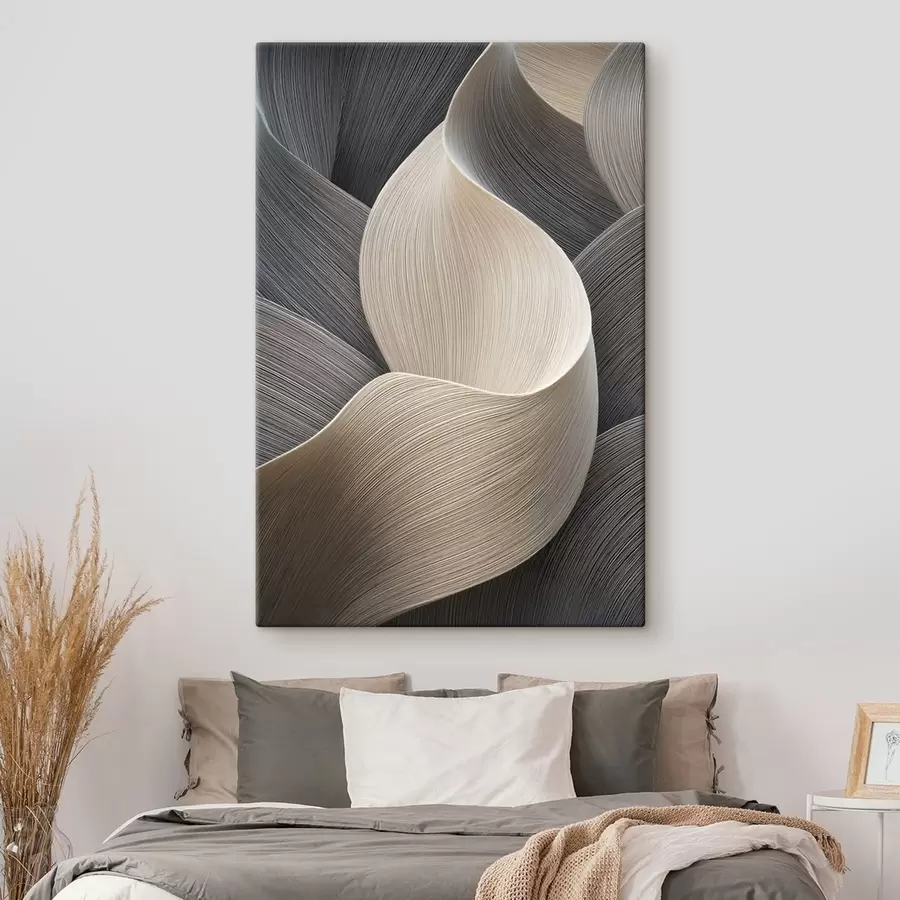 wall murals abstract waves with imitation of volume s47697