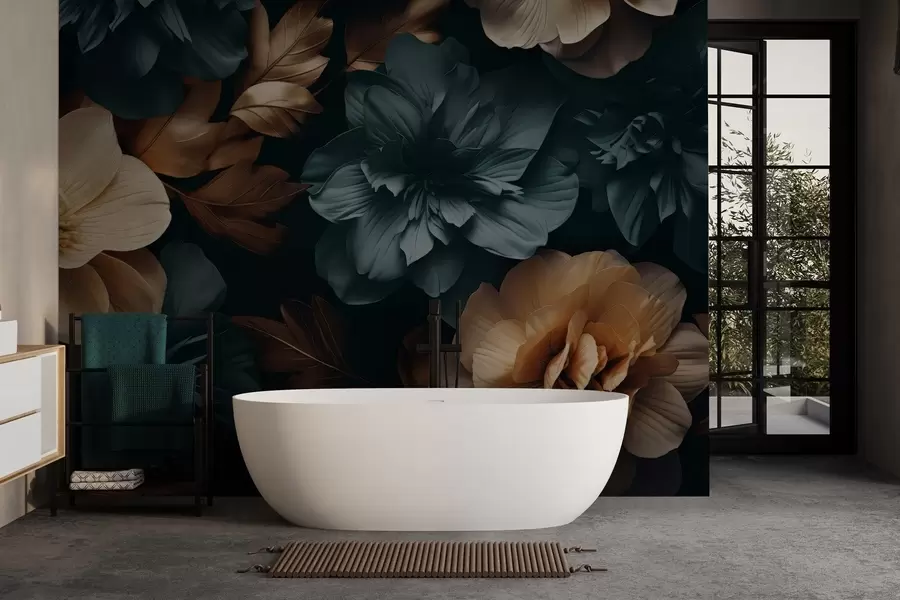 peintures murales Jardin sombre en fleurs w05007