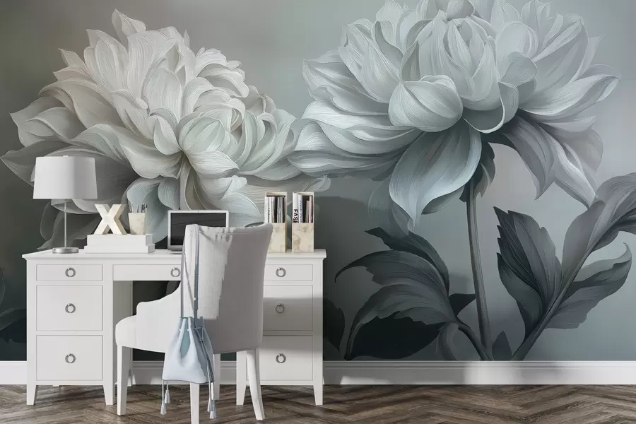 Wall Mural Photo Wallpaper Morning mist in flowers w05053