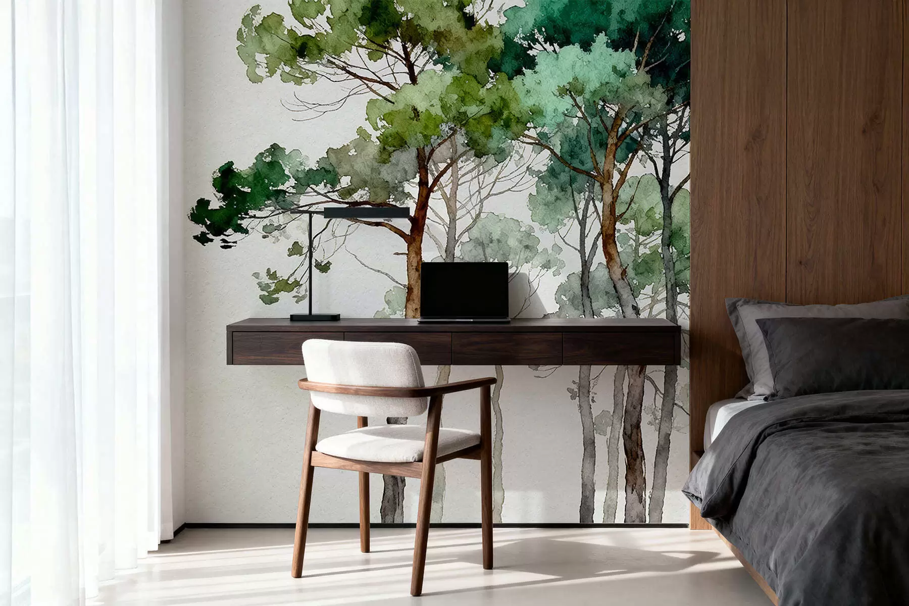 Wall Mural Photo Wallpaper Painted pines w05173