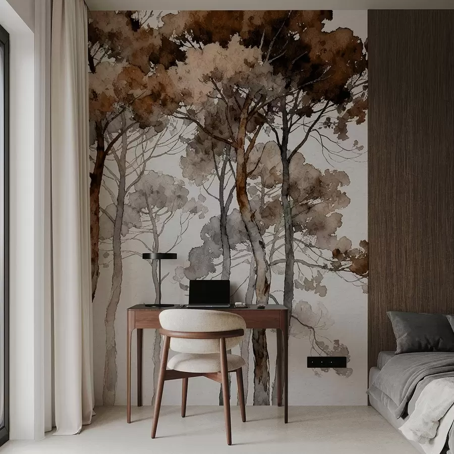 Wall Mural Photo Wallpaper Painted pines w05173v1