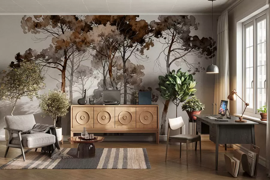 peintures murales Pins peints w05173v1