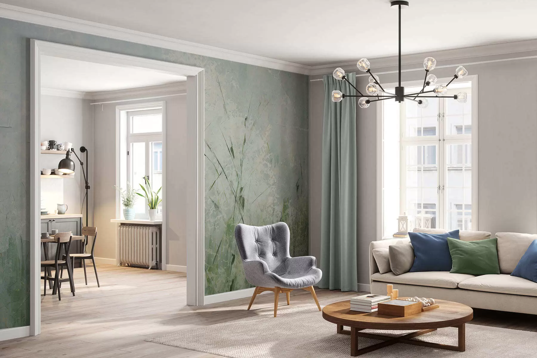 peintures murales Légèreté de l'herbe w05176