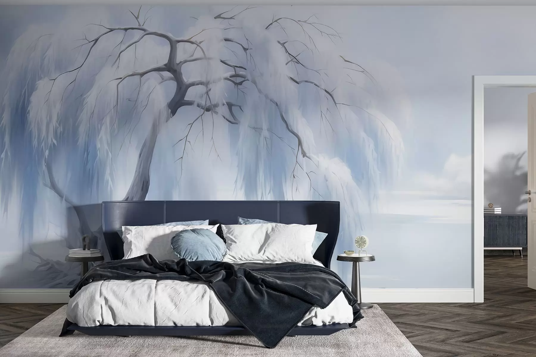 murales Árbol pintado exuberante w05179