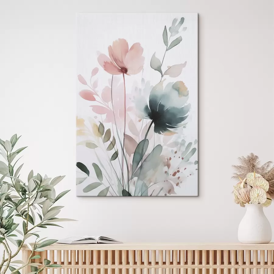 wall murals Vegetation imitation watercolor s47725