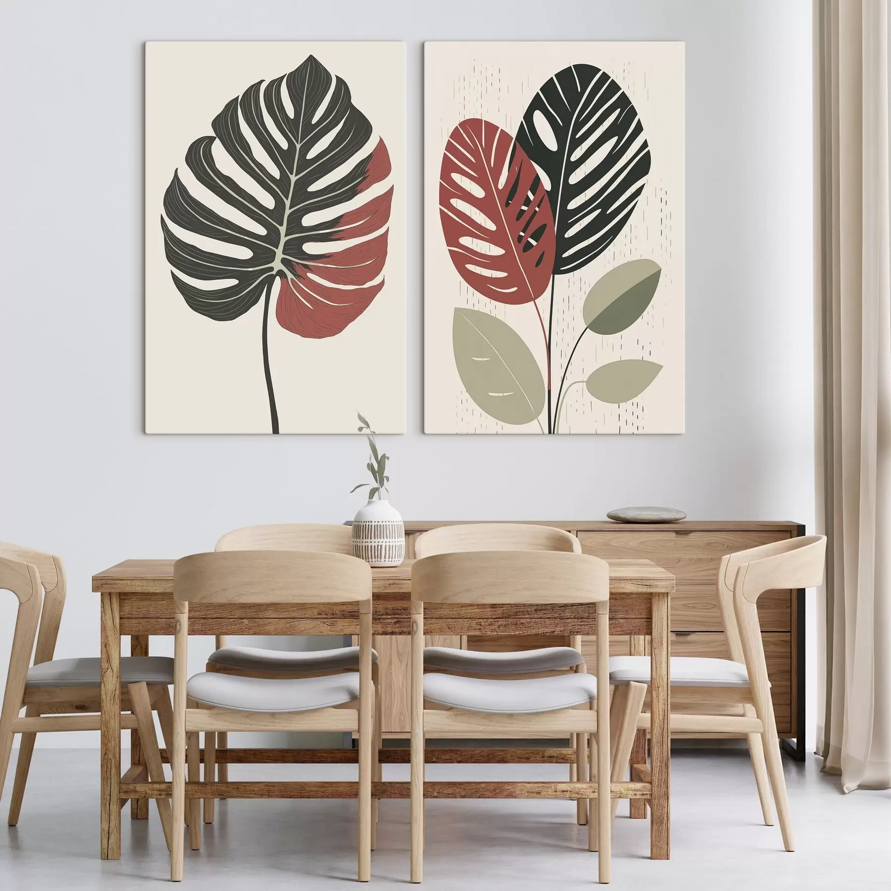 murales Hojas tropicales m01298