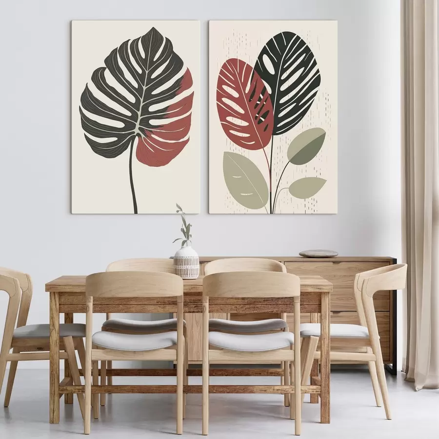 murales Hojas tropicales m01298