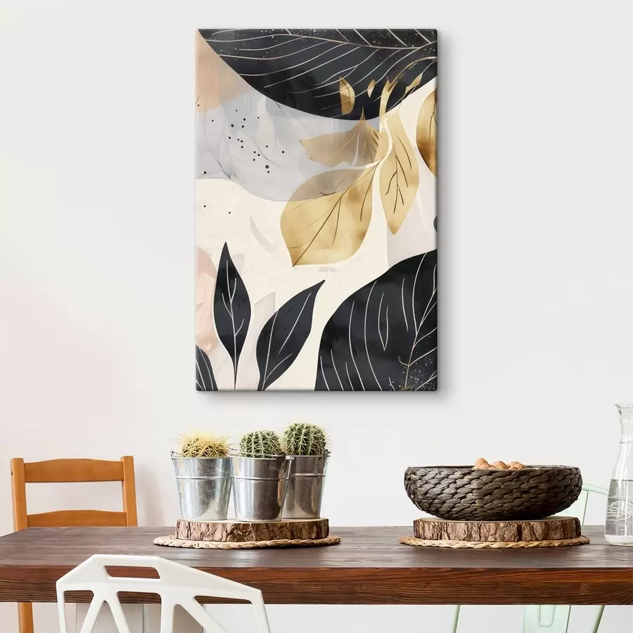 murales Ramitas y hojas abstractas s47744