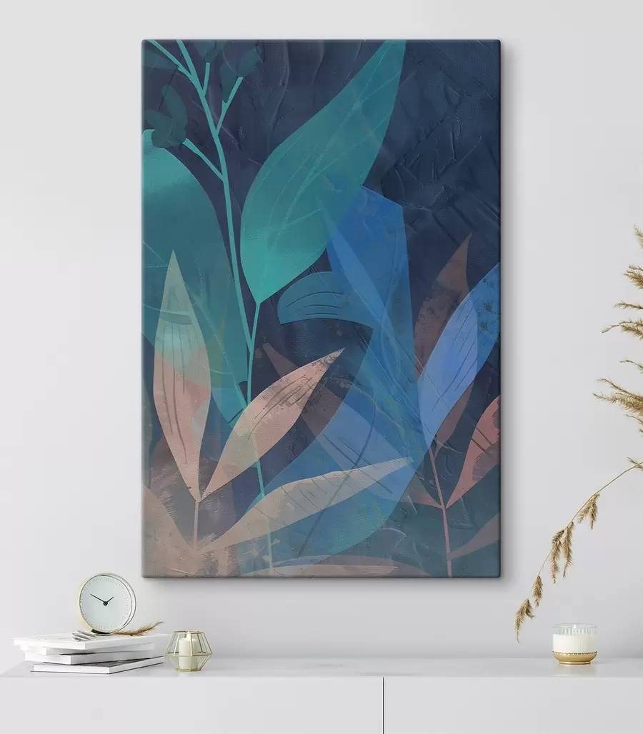 murales Ramitas y hojas abstractas s47748