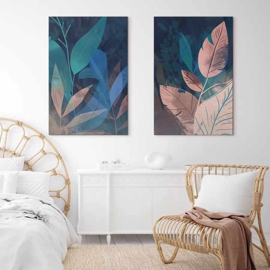 murales Ramitas y hojas, abstracto m01301