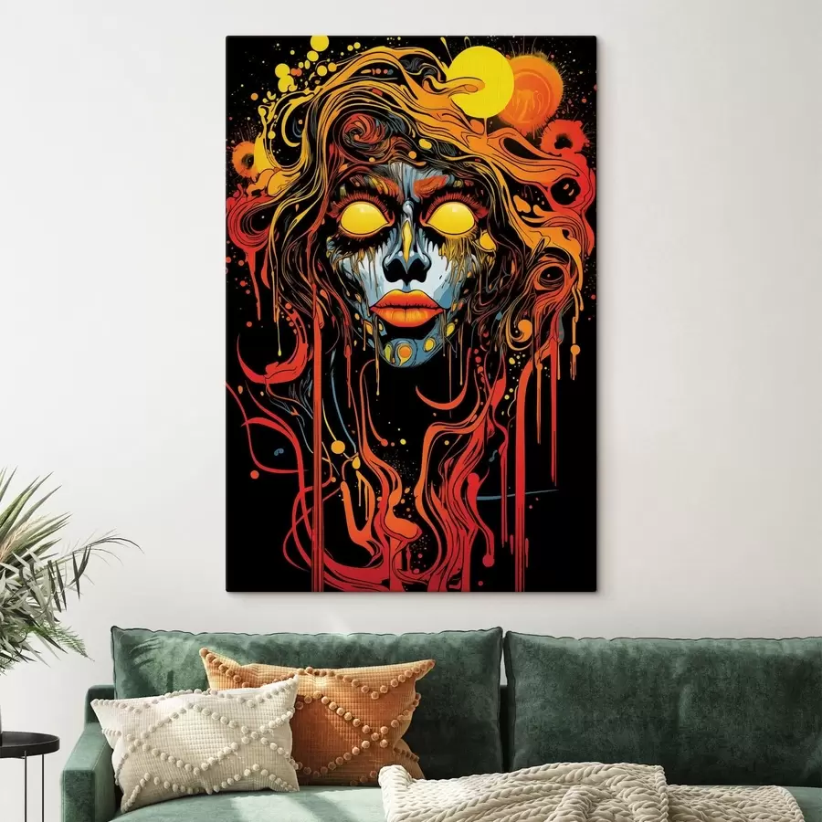 murales Retrato abstracto luminoso s47738